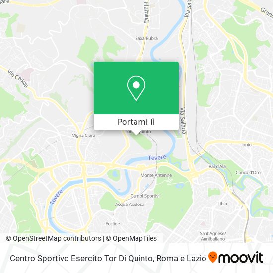 Mappa Centro Sportivo Esercito Tor Di Quinto