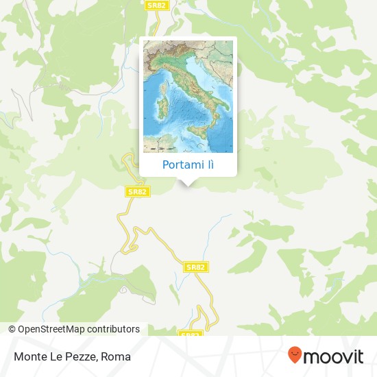 Mappa Monte Le Pezze