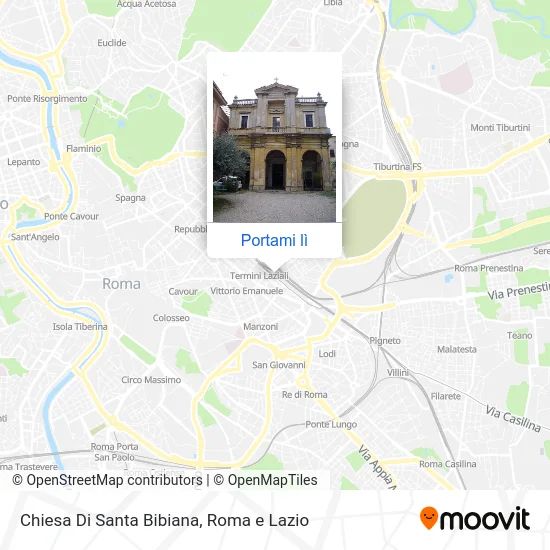 Mappa Chiesa Di Santa Bibiana