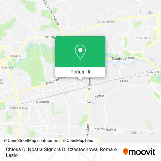 Mappa Chiesa Di Nostra Signora Di Czestochowa
