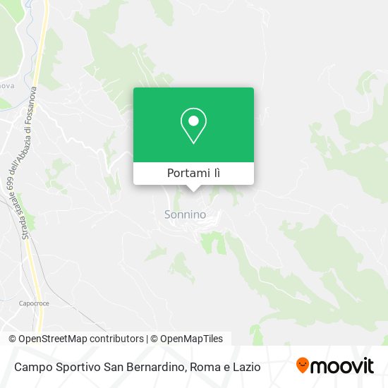 Mappa Campo Sportivo San Bernardino
