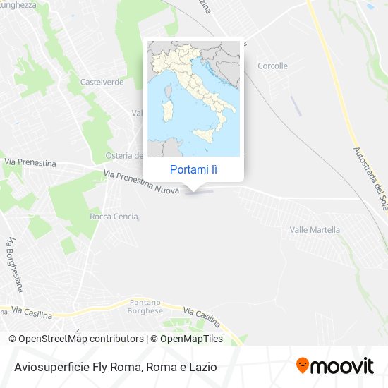 Mappa Aviosuperficie Fly Roma