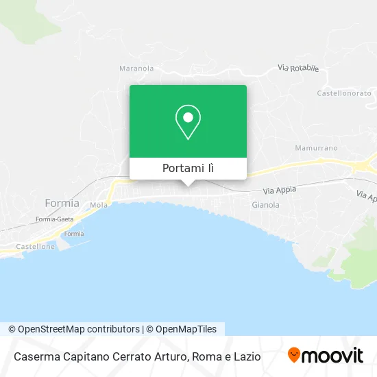 Mappa Caserma Capitano Cerrato Arturo