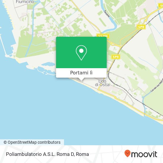 Mappa Poliambulatorio A.S.L. Roma D