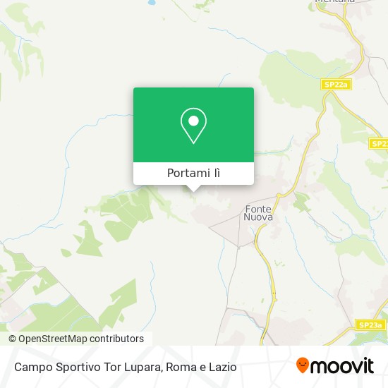 Mappa Campo Sportivo Tor Lupara