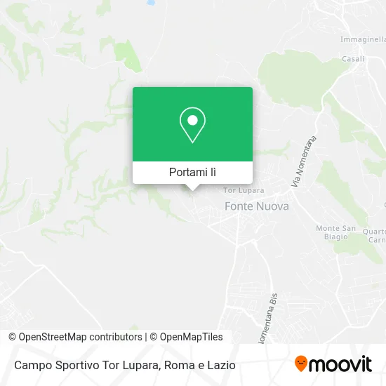 Mappa Campo Sportivo Tor Lupara