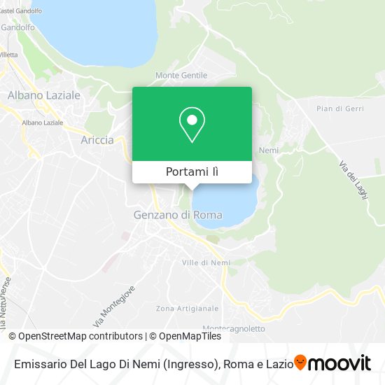 Mappa Emissario Del Lago Di Nemi (Ingresso)
