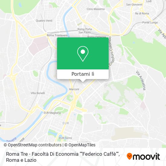 Mappa Roma Tre - Facoltà Di Economia ""Federico Caffè""