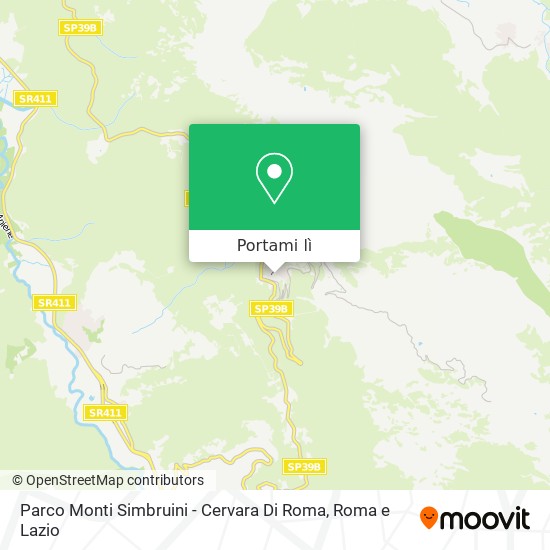 Mappa Parco Monti Simbruini - Cervara Di Roma
