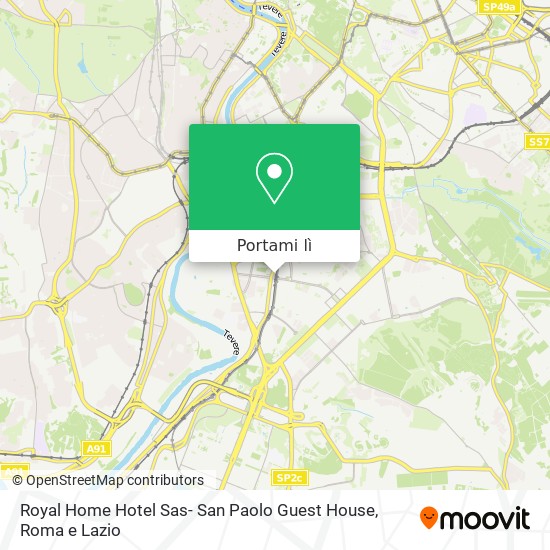 Mappa Royal Home Hotel Sas- San Paolo Guest House