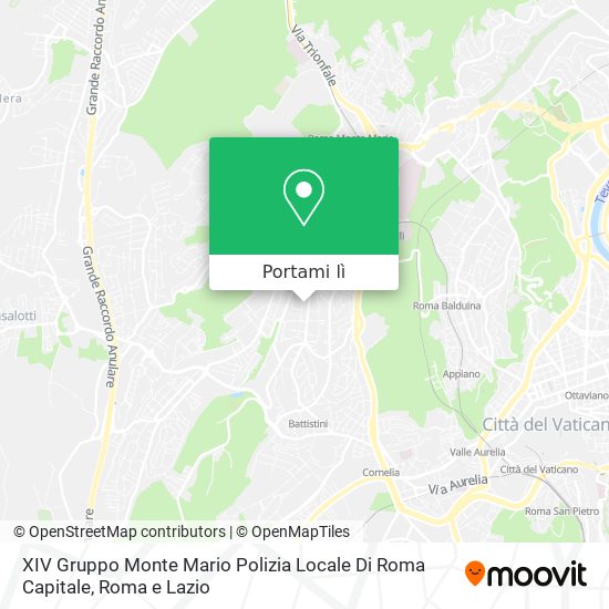 Mappa XIV Gruppo Monte Mario Polizia Locale Di Roma Capitale