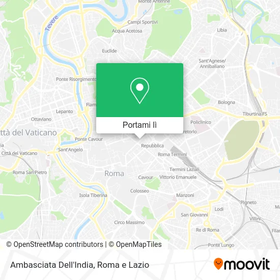 Mappa Ambasciata Dell'India