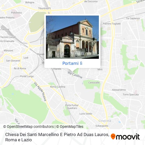 Mappa Chiesa Dei Santi Marcellino E Pietro Ad Duas Lauros