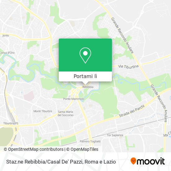 Mappa Staz.ne Rebibbia / Casal De' Pazzi
