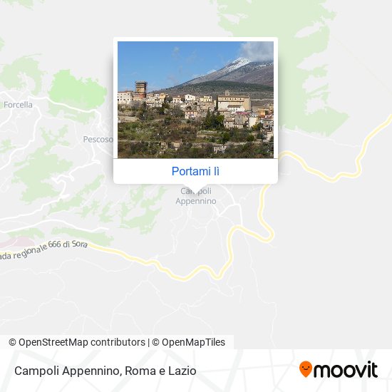 Mappa Campoli Appennino
