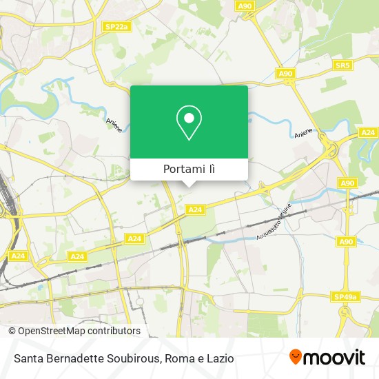 Mappa Santa Bernadette Soubirous