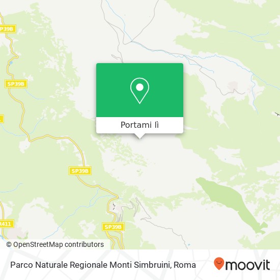 Mappa Parco Naturale Regionale Monti Simbruini