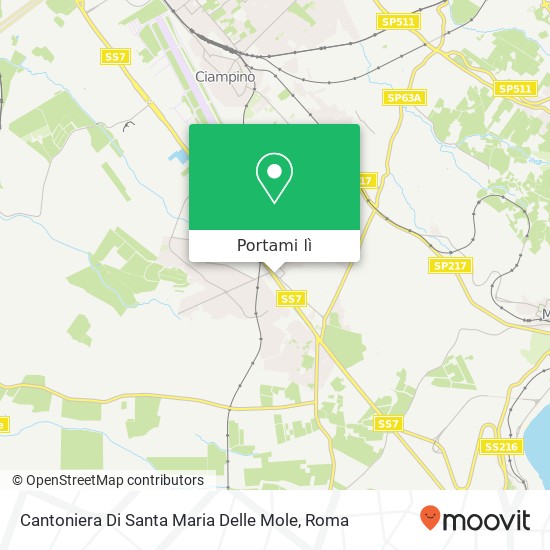 Mappa Cantoniera Di Santa Maria Delle Mole