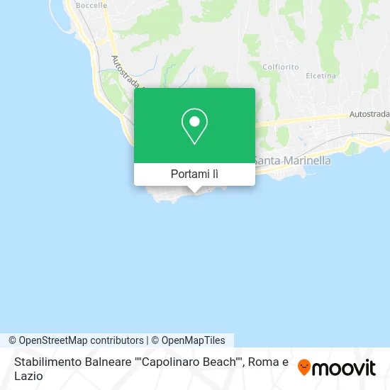 Mappa Stabilimento Balneare ""Capolinaro Beach""