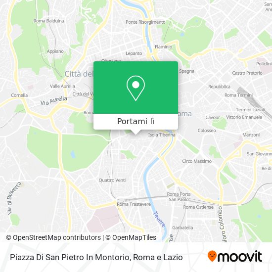 Mappa Piazza Di San Pietro In Montorio