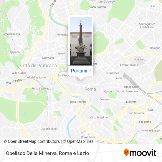 Mappa Obelisco Della Minerva