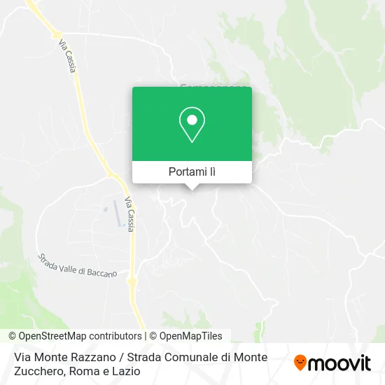 Mappa Via Monte Razzano / Strada Comunale di Monte Zucchero