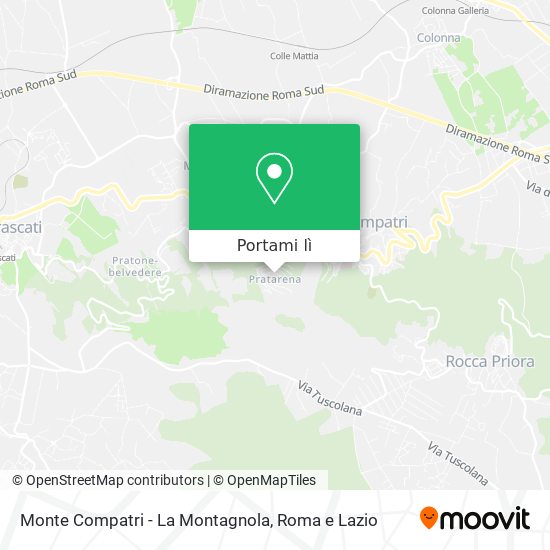 Mappa Monte Compatri - La Montagnola