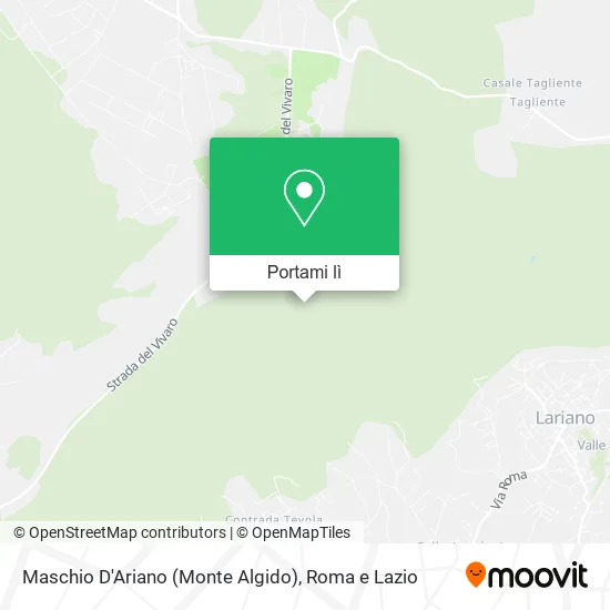 Mappa Maschio D'Ariano (Monte Algido)