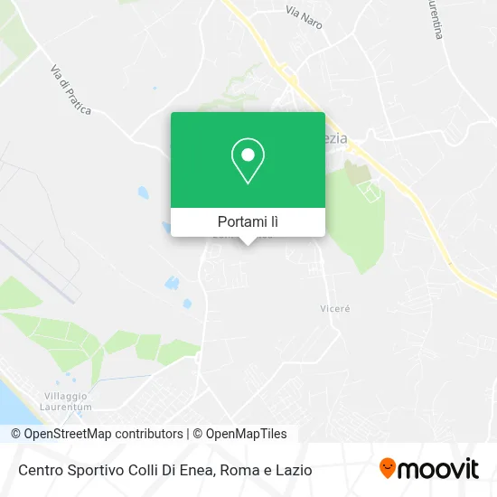 Mappa Centro Sportivo Colli Di Enea