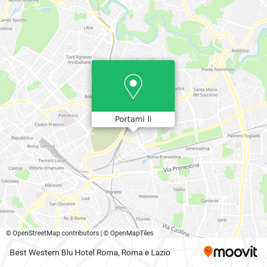 Mappa Best Western Blu Hotel Roma
