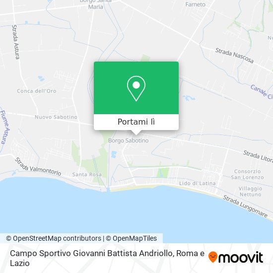 Mappa Campo Sportivo Giovanni Battista Andriollo