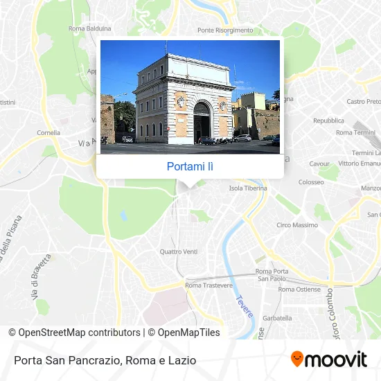 Mappa Porta San Pancrazio
