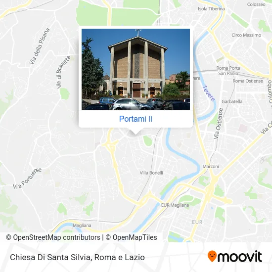Mappa Chiesa Di Santa Silvia