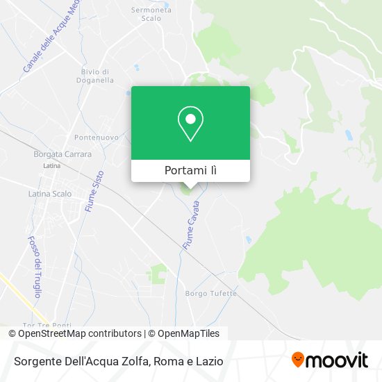 Mappa Sorgente Dell'Acqua Zolfa