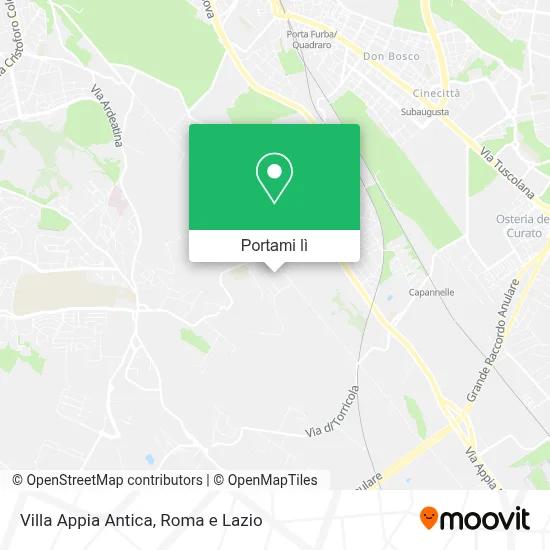 Mappa Villa Appia Antica