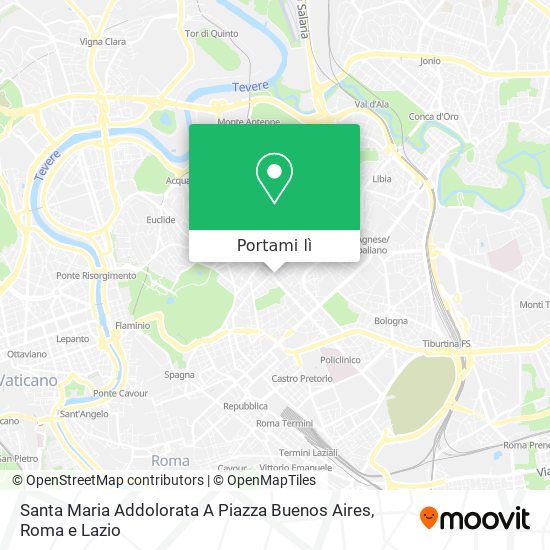 Mappa Santa Maria Addolorata A Piazza Buenos Aires