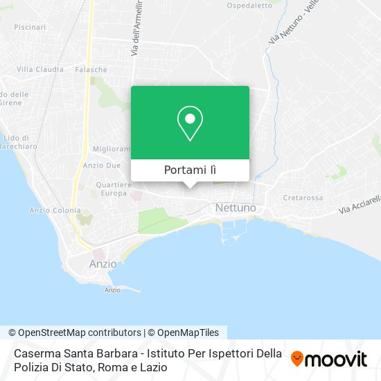 Mappa Caserma Santa Barbara - Istituto Per Ispettori Della Polizia Di Stato