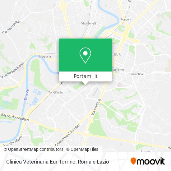 Mappa Clinica Veterinaria Eur Torrino