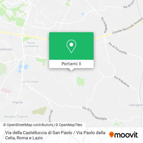 Mappa Via della Castelluccia di San Paolo / Via Paolo della Celia