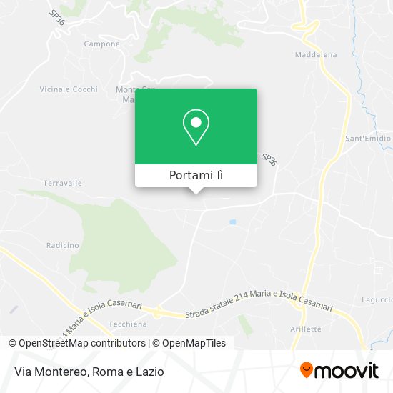 Mappa Via Montereo