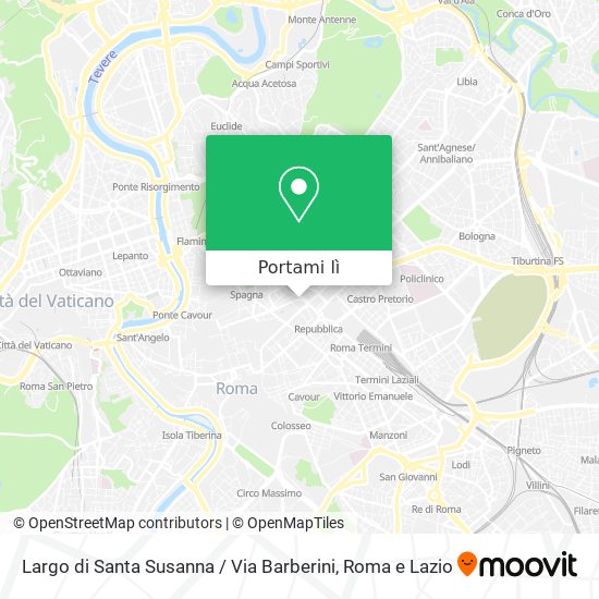 Mappa Largo di Santa Susanna / Via Barberini