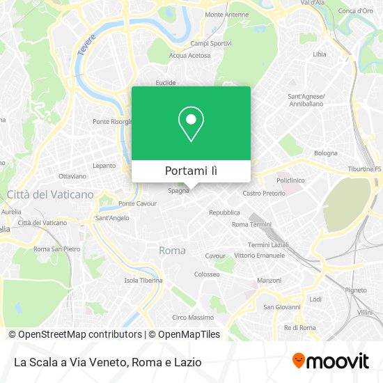 Mappa La Scala a Via Veneto