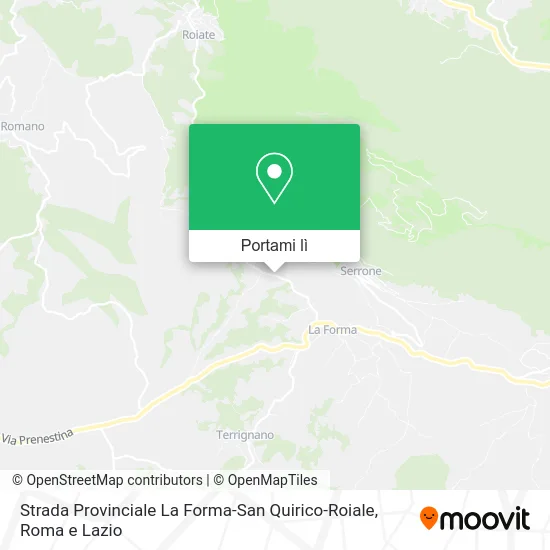Mappa Strada Provinciale La Forma-San Quirico-Roiale