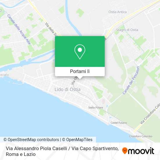 Mappa Via Alessandro Piola Caselli / Via Capo Spartivento