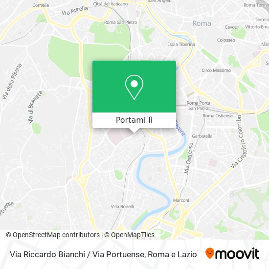 Mappa Via Riccardo Bianchi / Via Portuense