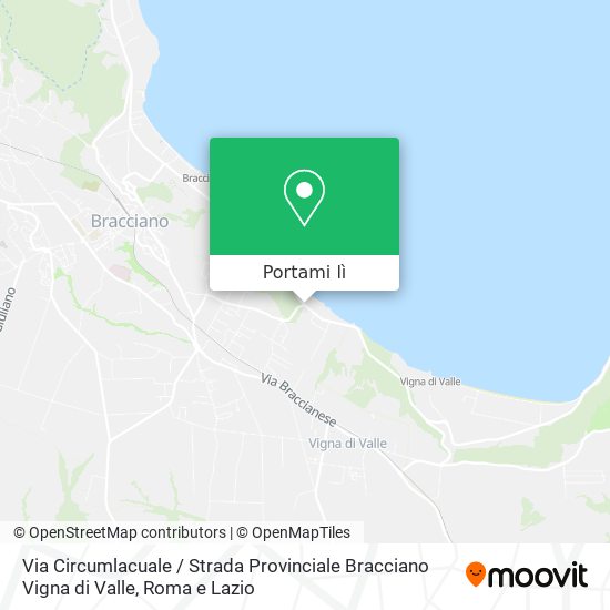 Mappa Via Circumlacuale / Strada Provinciale Bracciano Vigna di Valle