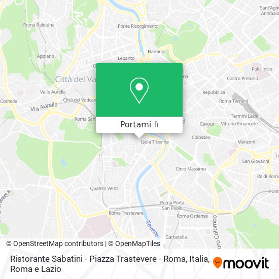 Mappa Ristorante Sabatini - Piazza Trastevere - Roma, Italia