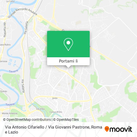 Mappa Via Antonio Cifariello / Via Giovanni Pastrone