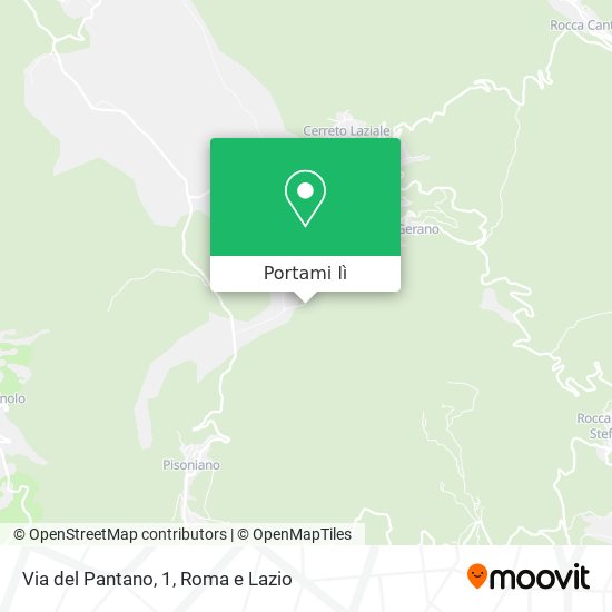 Mappa Via del Pantano, 1