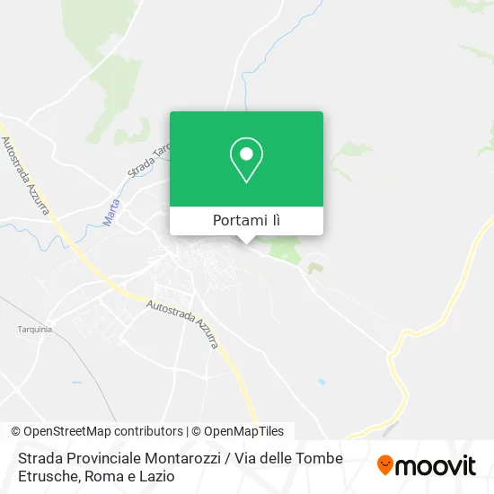 Mappa Strada Provinciale Montarozzi / Via delle Tombe Etrusche